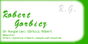 robert gorbicz business card